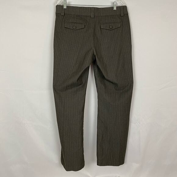 Lee Platinum Label Womens Pinstripe Pants Size 14M Stretch Brown Career Workwear - Picture 3 of 7